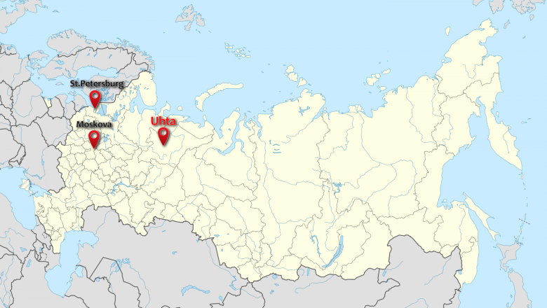 Rusya Moskova Uhta Harita